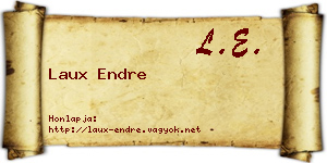 Laux Endre névjegykártya